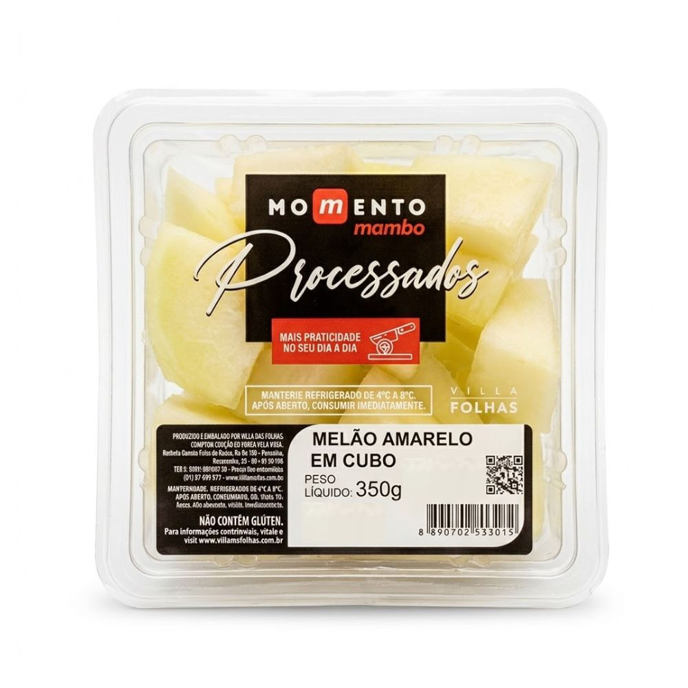 Melão Amarelo em Cubo Processados Momento Mambo 350g