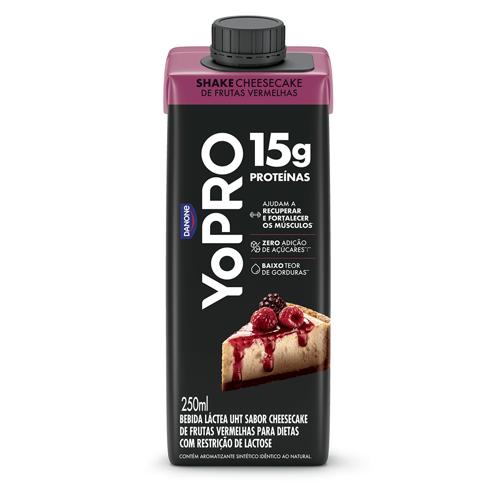Bebida Láctea Cheesecake de Frutas Vermelhas 15g de Proteínas YoPro 250g