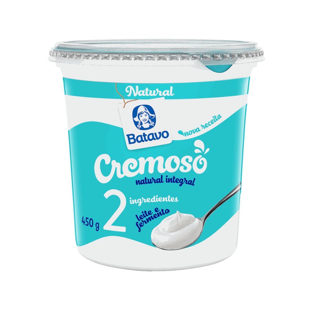 Iogurte Integral Cremoso Natural Batavo 450g