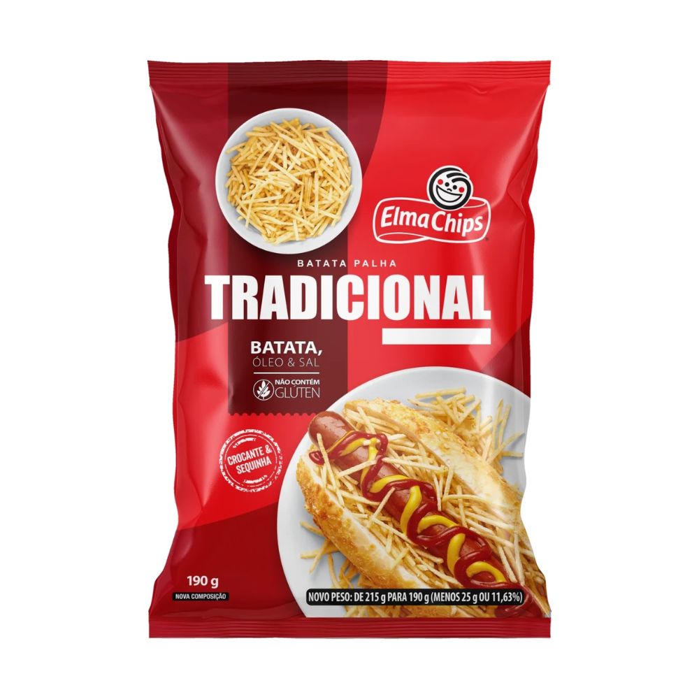 Batata Palha Tradicional Elma Chips 190g