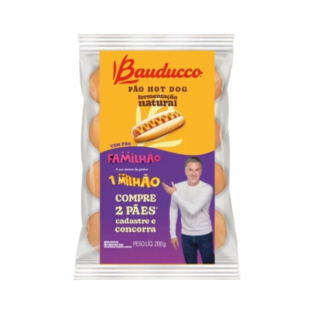 Pão para Hot-Dog Bauducco 200g