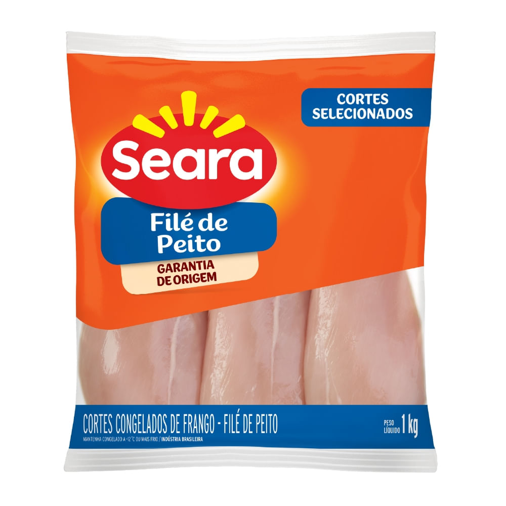 Filé Peito de Frango Congelado IQF Seara 1Kg