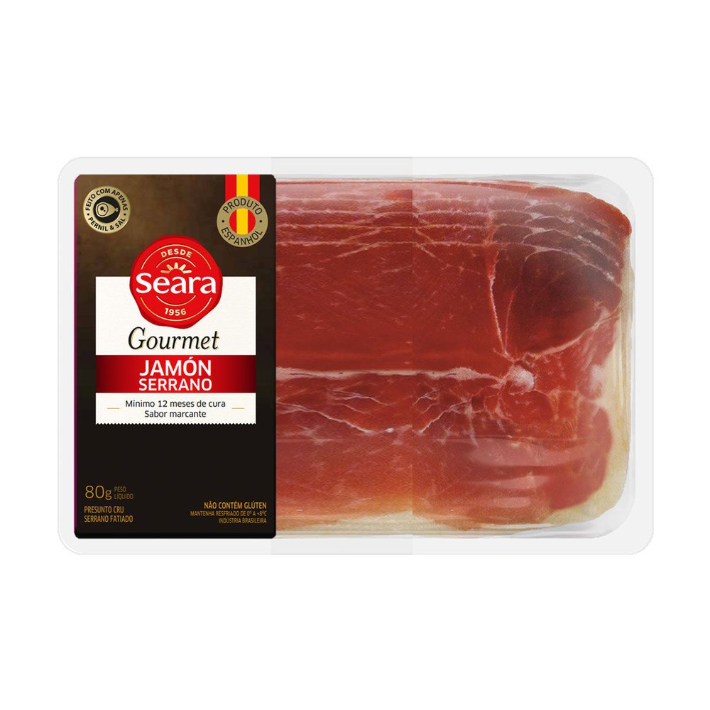 Presunto Jamón Serrano Fatiado Seara Gourmet 80g