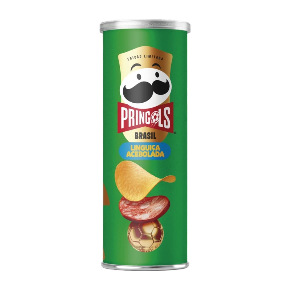 Batata Linguiça Acebolada Brasil Copa 2026 Pringles 100g