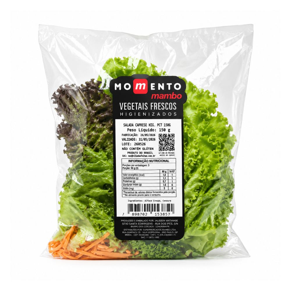 Salada Caprese Higienizada Mambo 150g