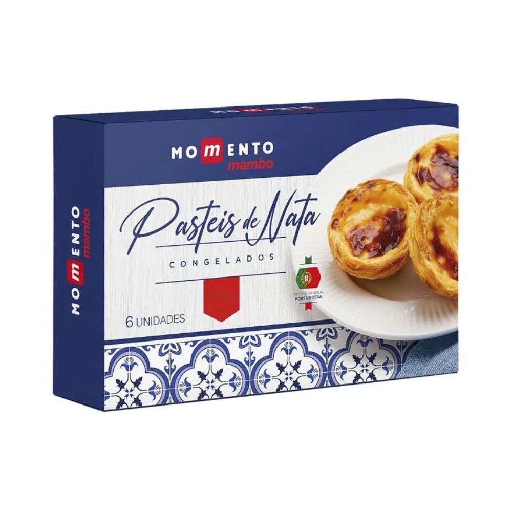 Pastéis de Nata Momento Mambo Congelado 240g com 6 Unidades