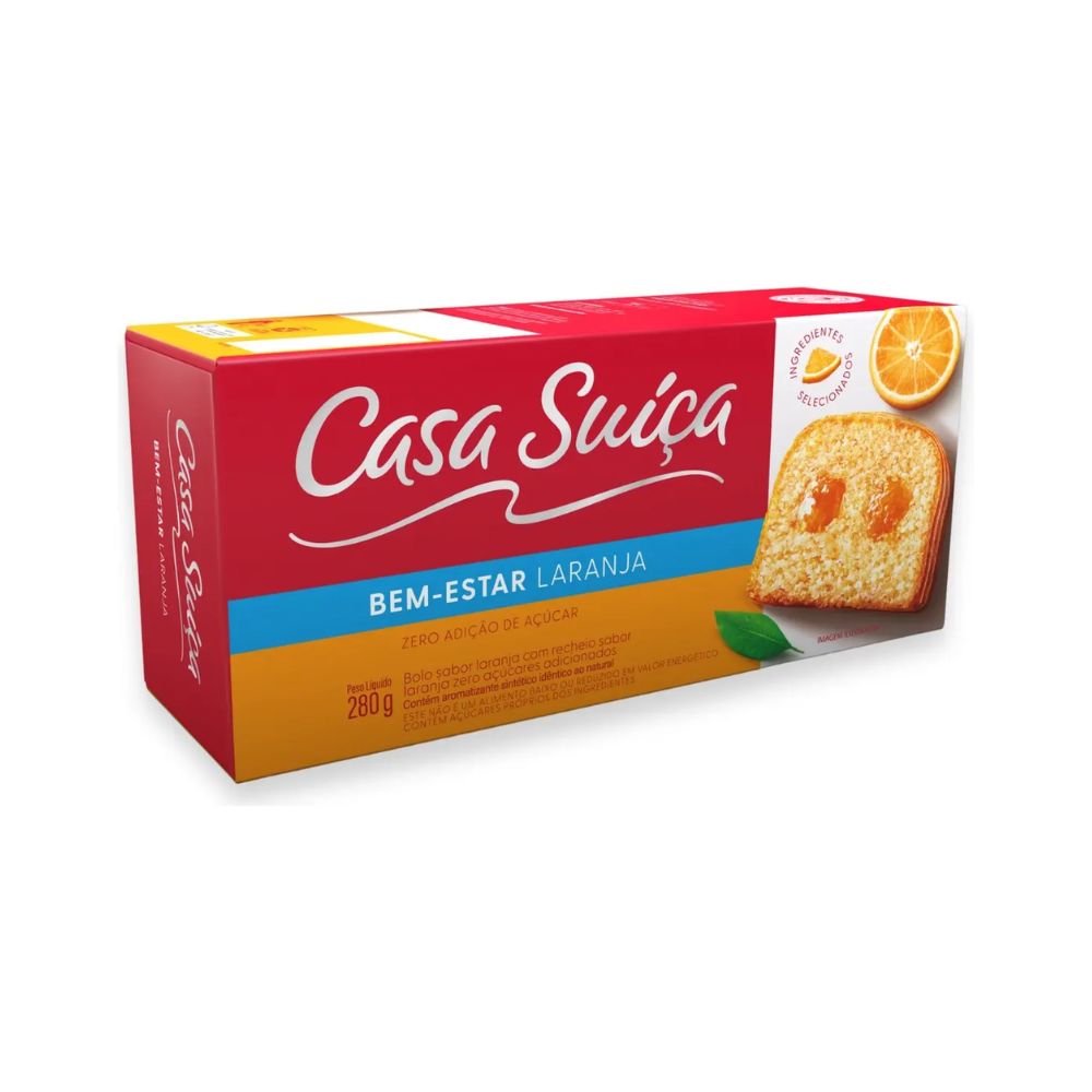 Bolo de Laranja Sem Adição de Açúcar Casa Suíça 280g