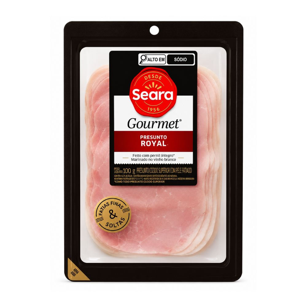 Presunto Royal Fatiado Seara Gourmet 100g