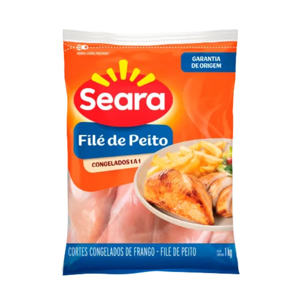 Filé Peito de Frango em Tiras Congelado Seara 1kg