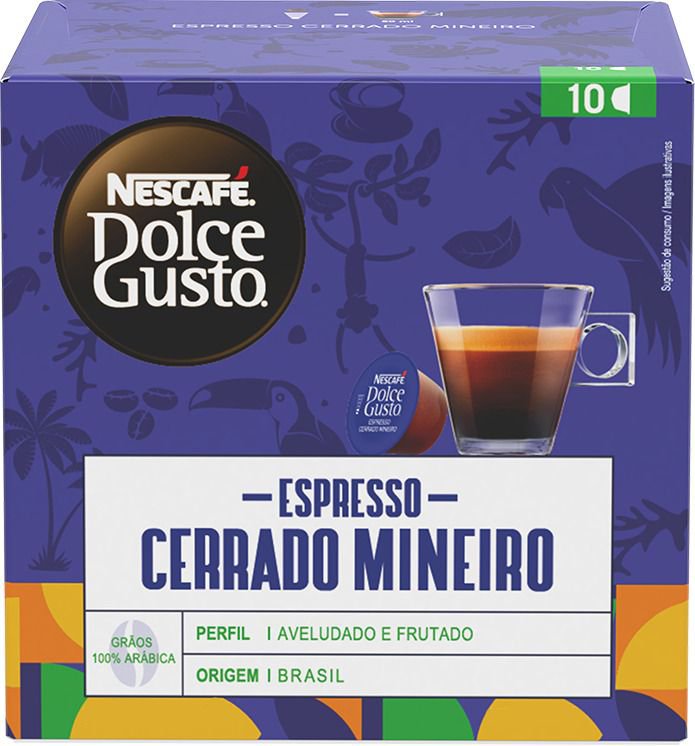 Cápsula de Café Espresso Cerrado Mineiro Nescafé+Dolce Gusto 60g com 10 Unidades