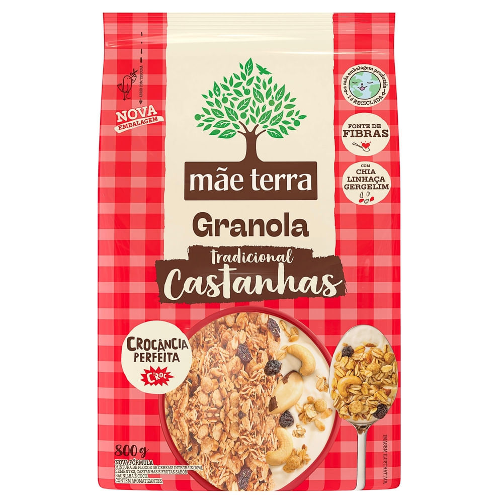 Granola Tradicional Vegana Mãe Terra 800g