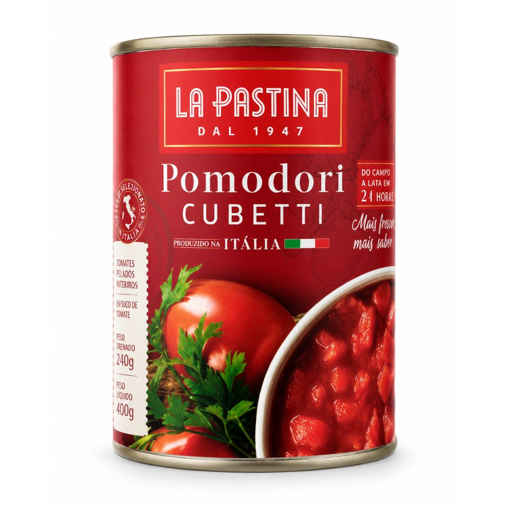 Tomate Pelado em Cubos La Pastina 400g